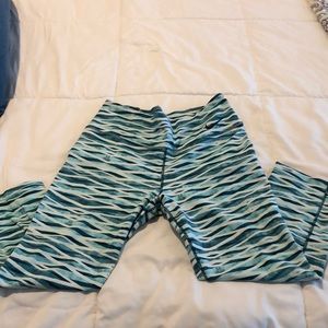 Multi-colored Nike dri-fit workout capris